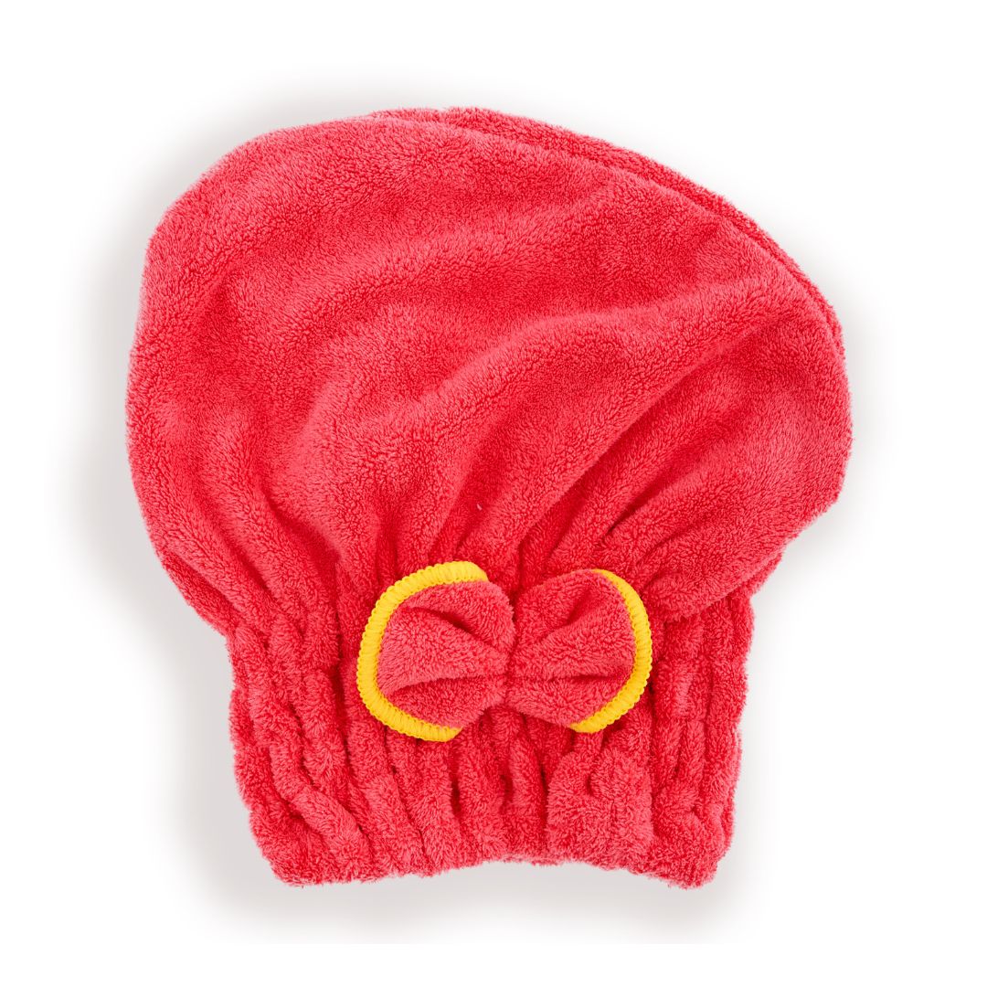 Microfibre Hair Towel Cap, Hot Pink