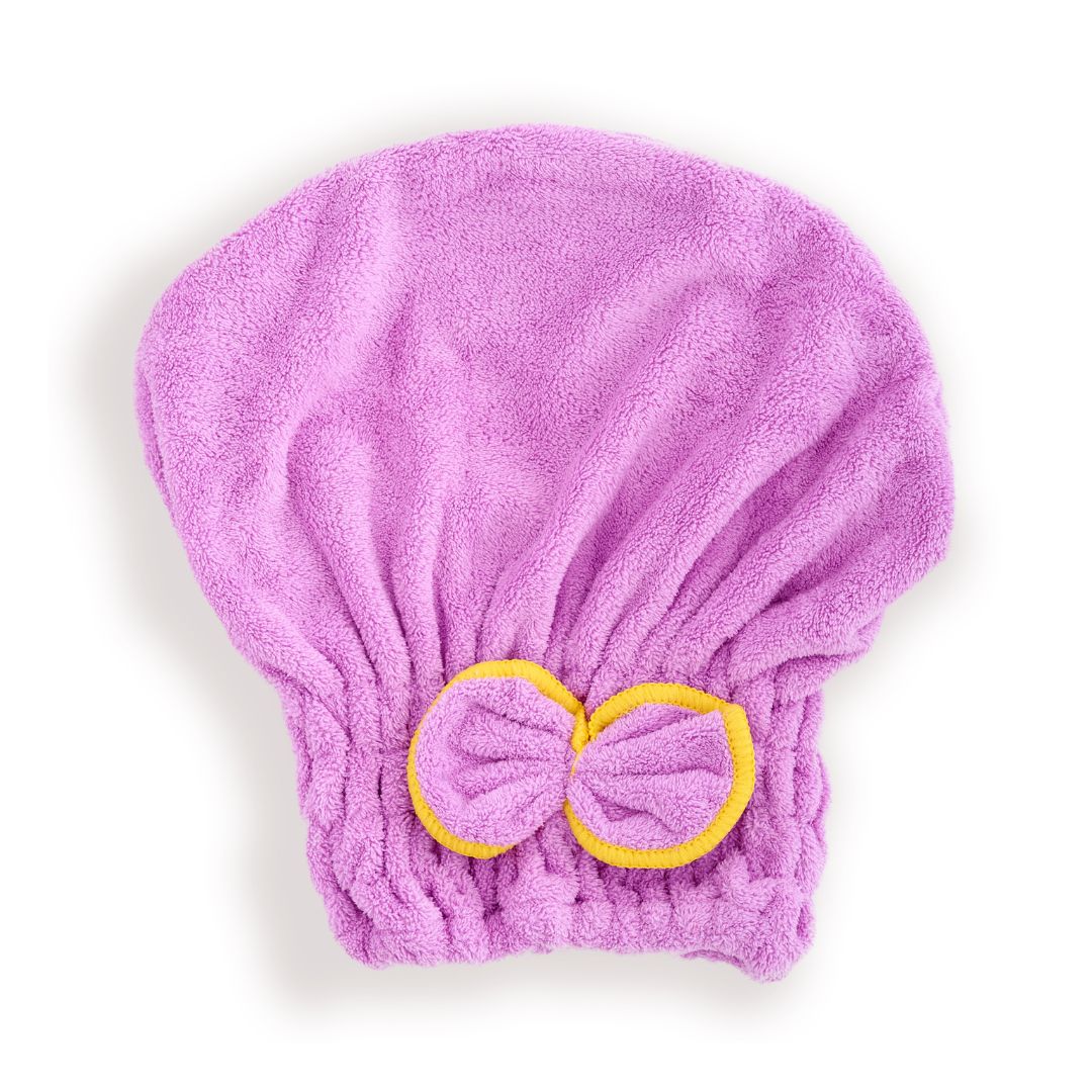 Microfibre Hair Towel Cap, Lilac