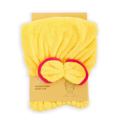 Microfibre Hair Towel Cap, Yellow