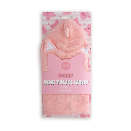 Novelty Hair Towel Wrap, Piggy