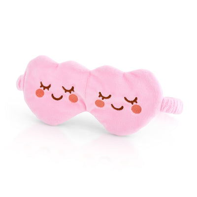 Novelty Plush Sleep Mask - Pink Hearts