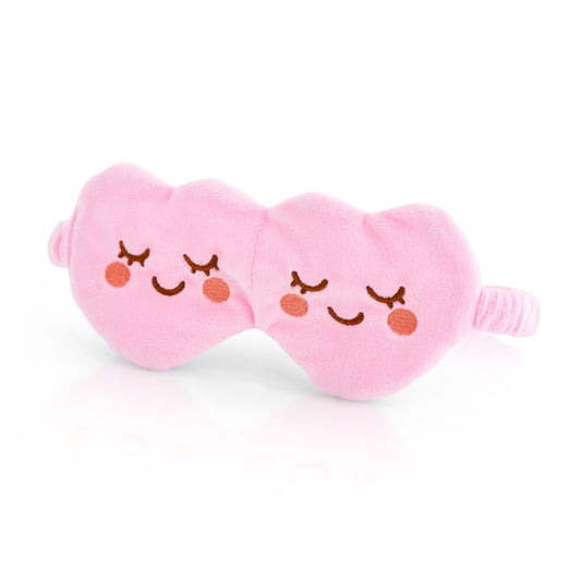 Novelty Plush Sleep Mask - Pink Hearts