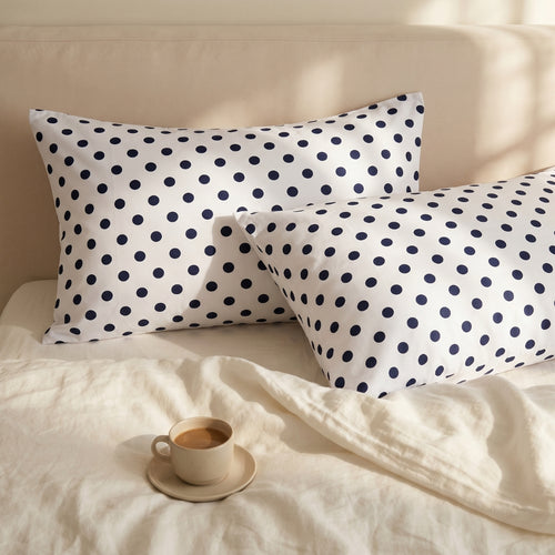 Soft Satin Pillowcase Set, Pin-Up Polka Dot