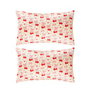 Soft Satin Pillowcase Set, Cherry Bows
