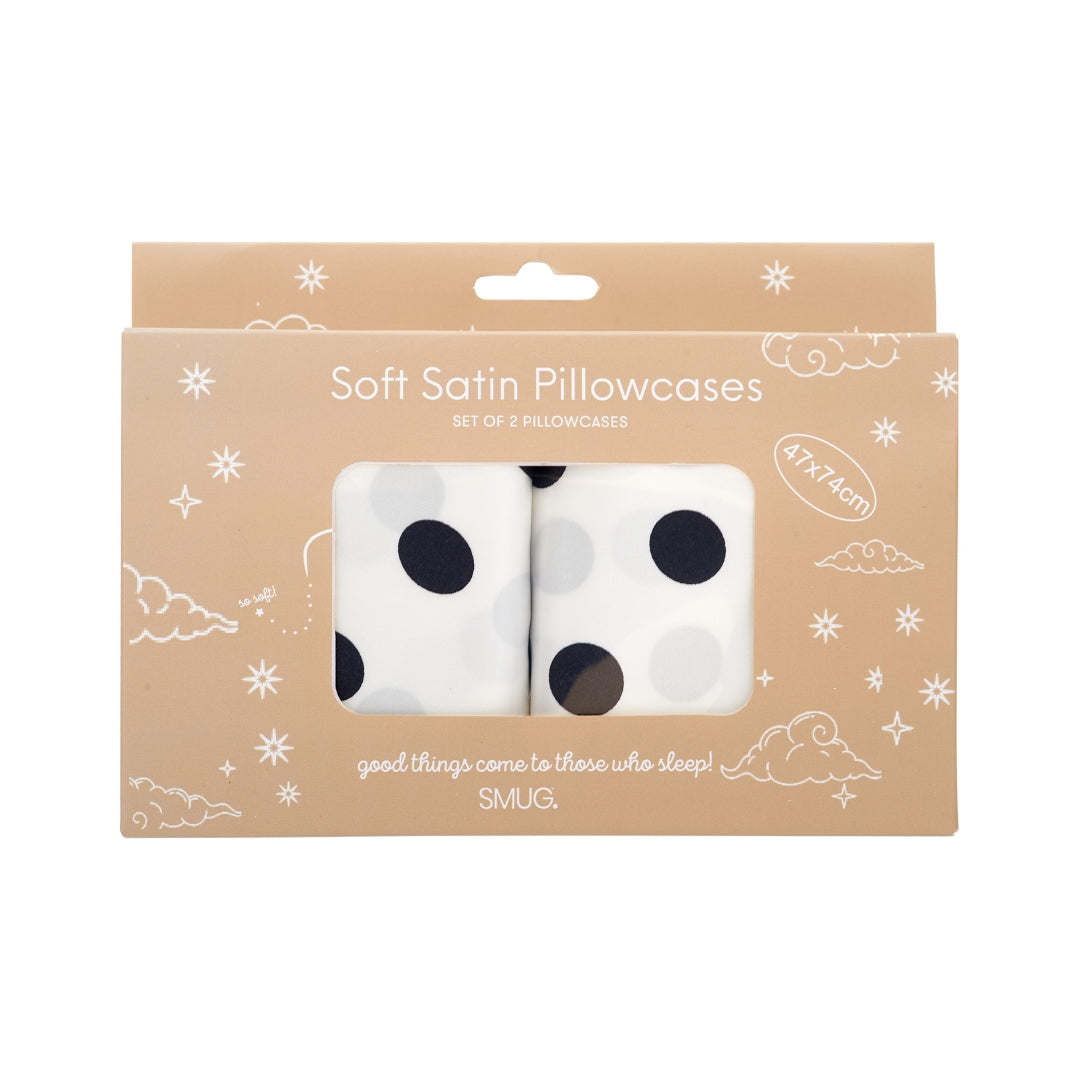 Soft Satin Pillowcase Set, Pin-Up Polka Dot