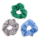 Cloud Satin Hair Scrunchie Set (set of 3) - Retro Polka Dot