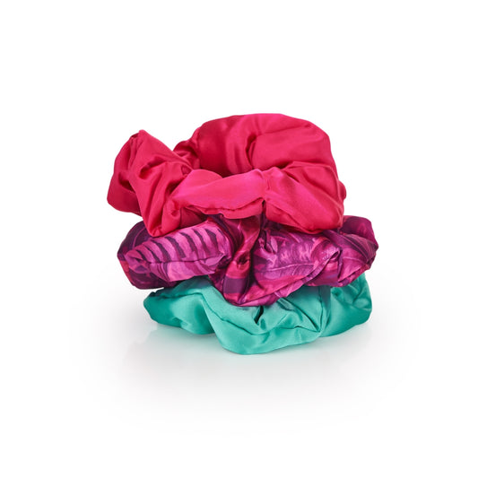 Cloud Satin Hair Scrunchie Set (set of 3) - Scarlett Fern