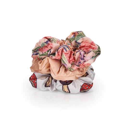 Cloud Satin Hair Scrunchie Set (set of 3) - Toadstool Paradise