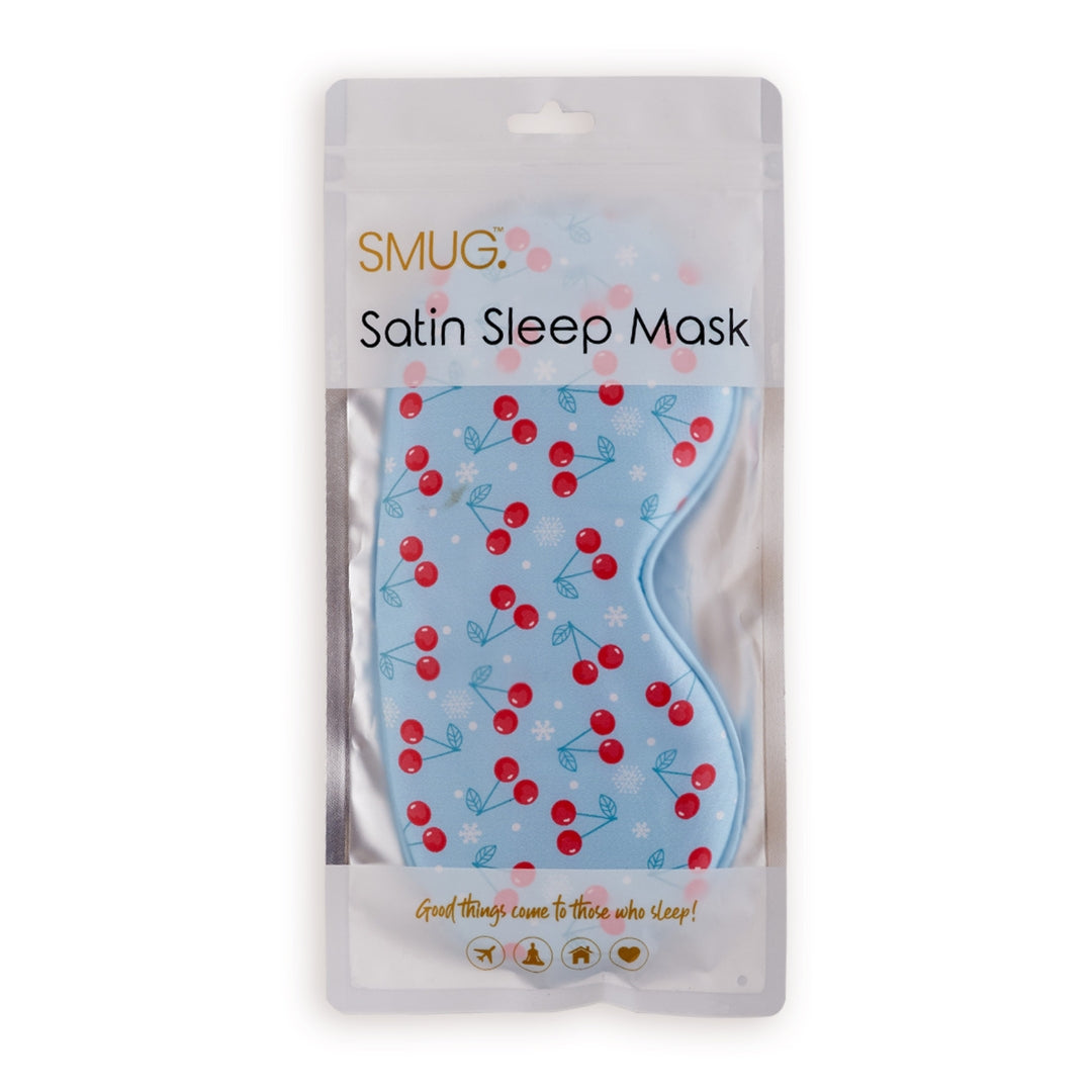 Satin Sleep Mask - Frosted Cherry Print