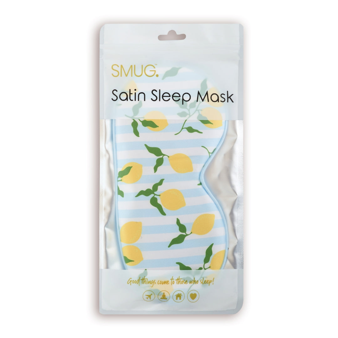 Satin Sleep Mask - Lemon Stripe