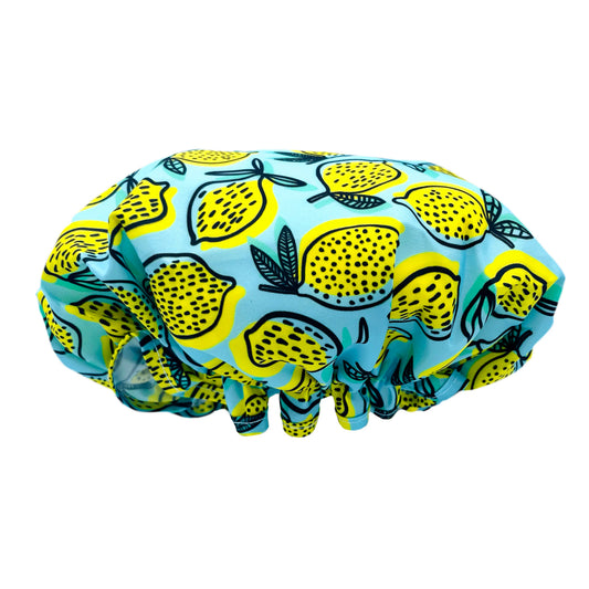 Shower Cap - Lemon Print