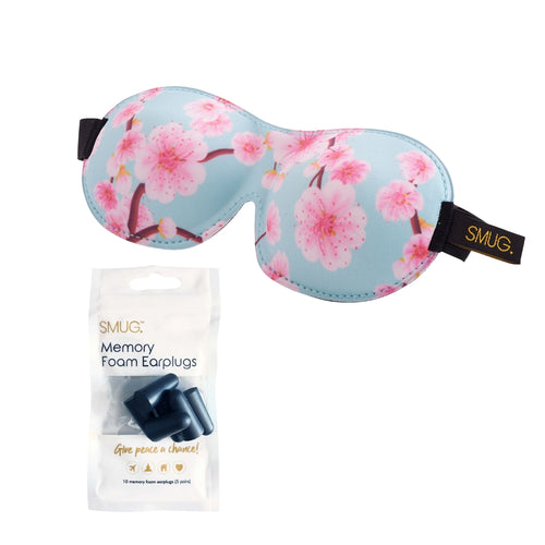 Contoured 3D Blackout Sleep Mask - Cherry Blossom Print