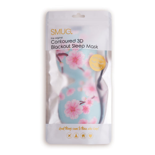 Contoured 3D Blackout Sleep Mask - Cherry Blossom Print