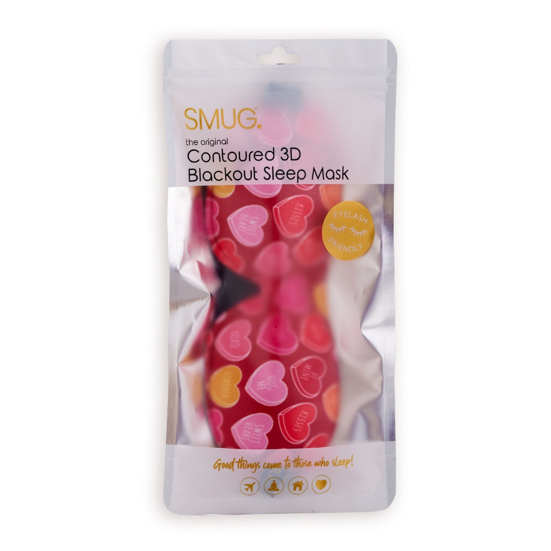 Contoured 3D Blackout Sleep Mask – Heart Sweets