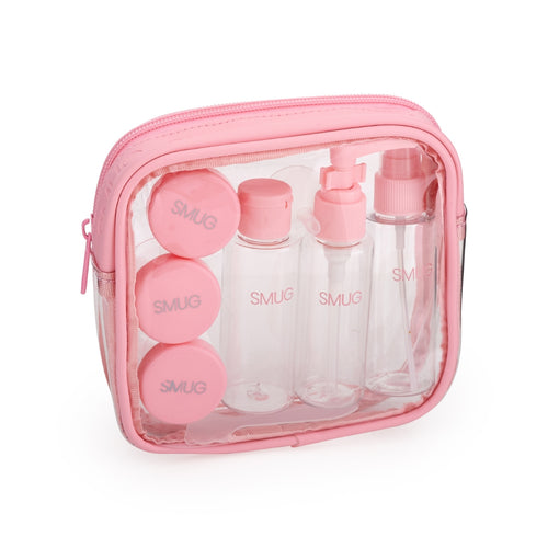 Travel Bottle 9-Piece Set - Pink