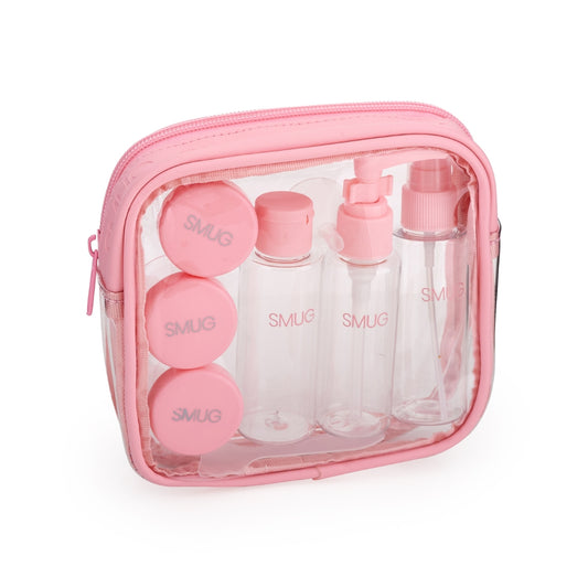 Travel Bottle 9-Piece Set - Pink