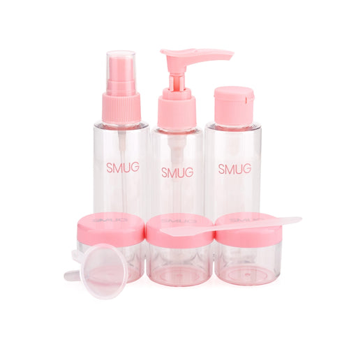 Travel Bottle 9-Piece Set - Pink