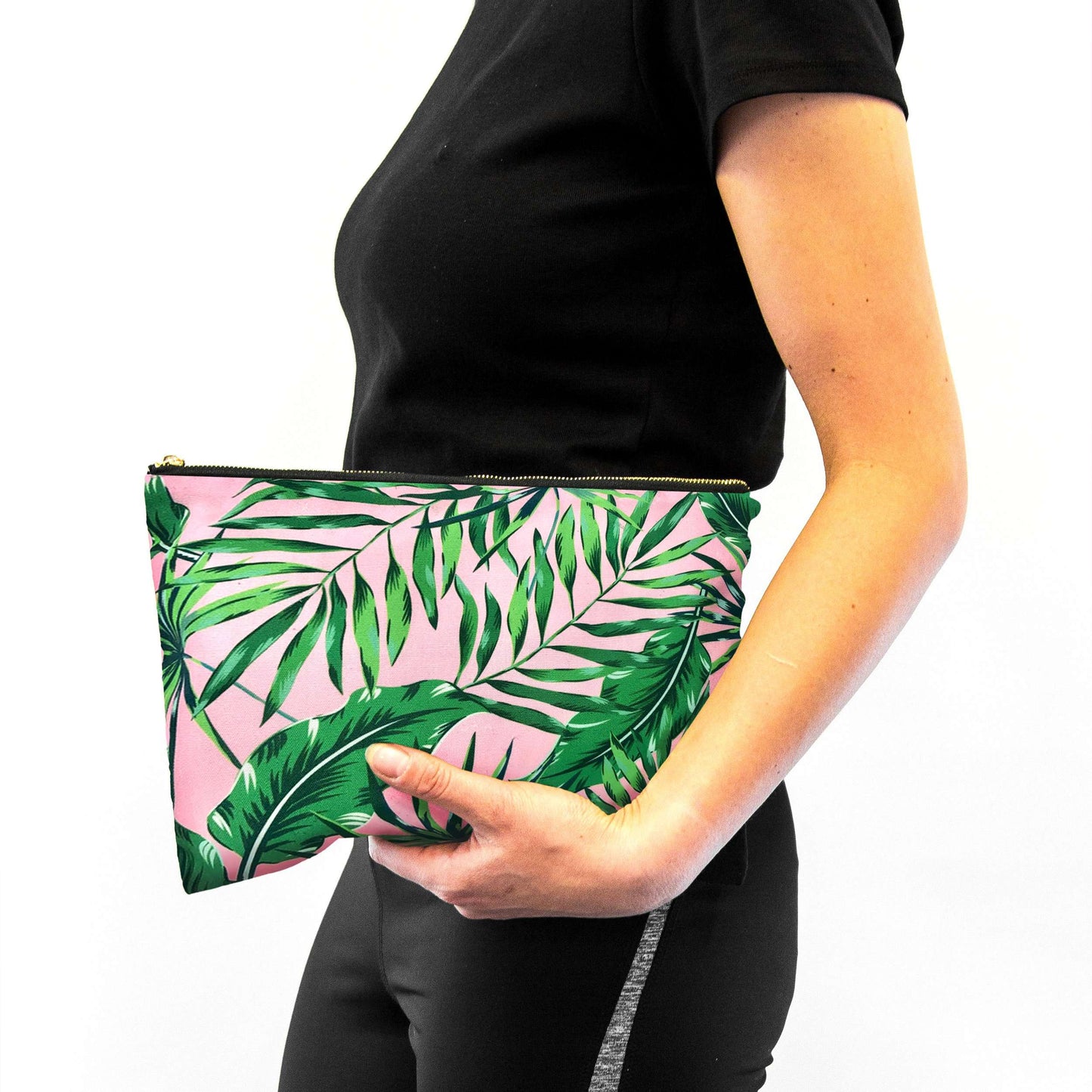 Contoured Sleep Mask & Accessories Bag Set - Palm Print