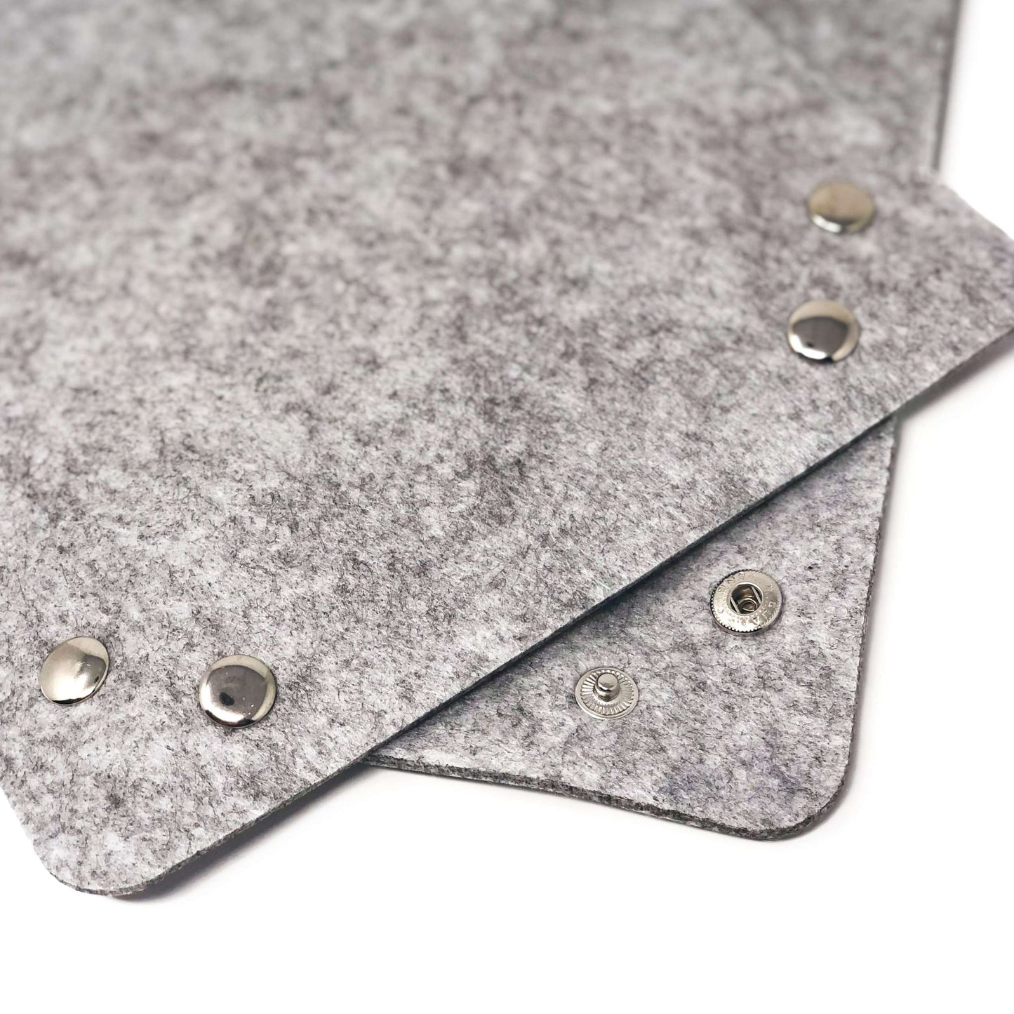 Felt Catchall Storage Tray Boxes (set of 2) - Grey