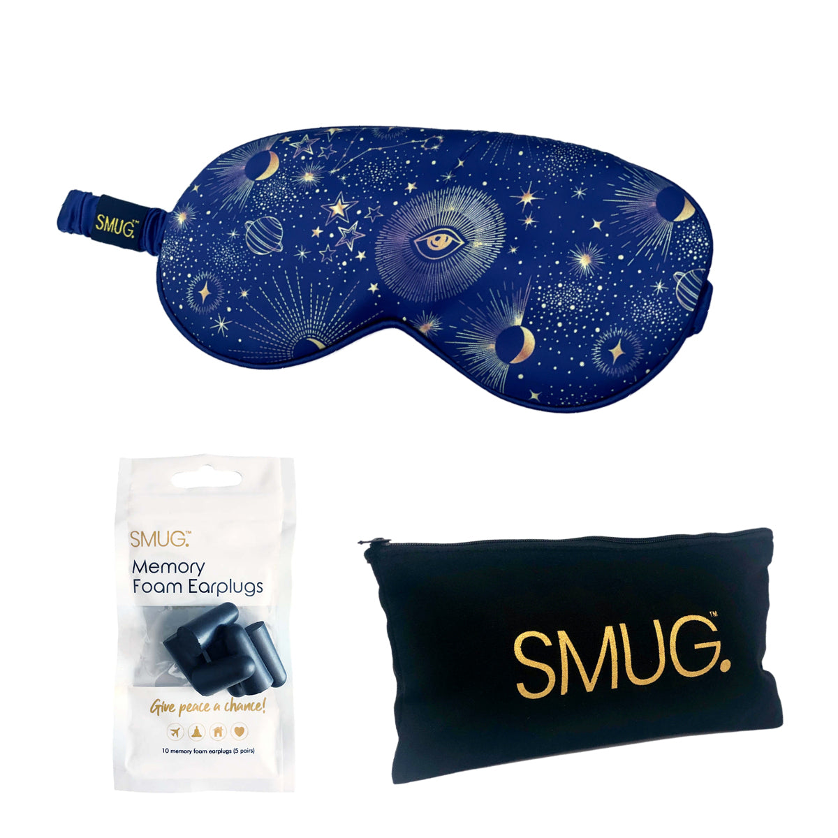 Satin Sleep Mask - Blue Celestial