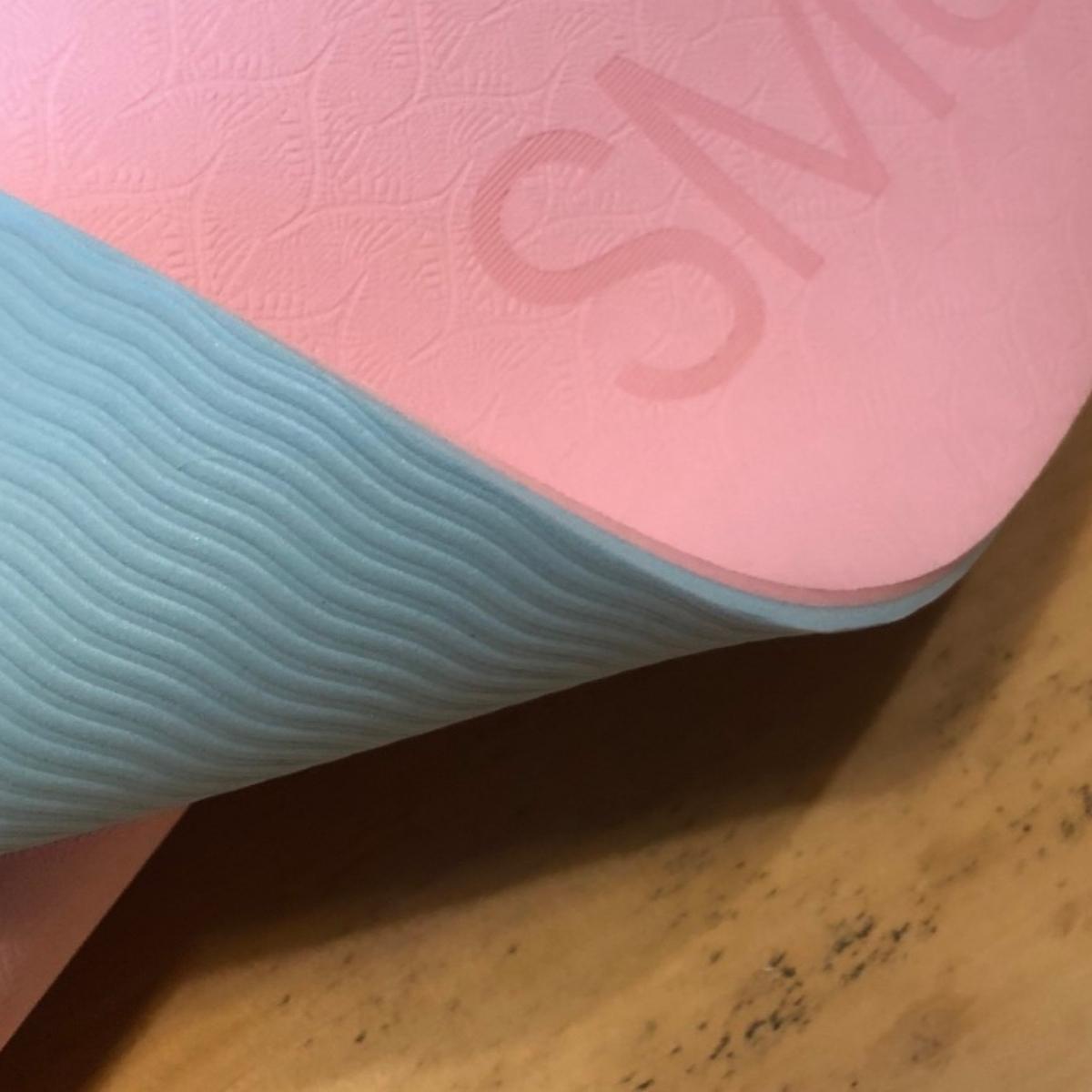 Premium Reversible Yoga Mat - Pink/Blue (6mm)