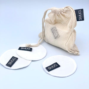 Reusable Bamboo Cotton Cleanse Pads & Mesh Wash Bag