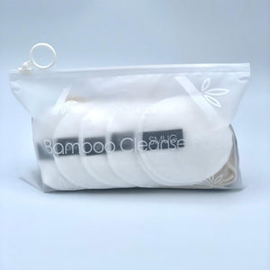 Reusable Bamboo Cotton Cleanse Pads & Mesh Wash Bag