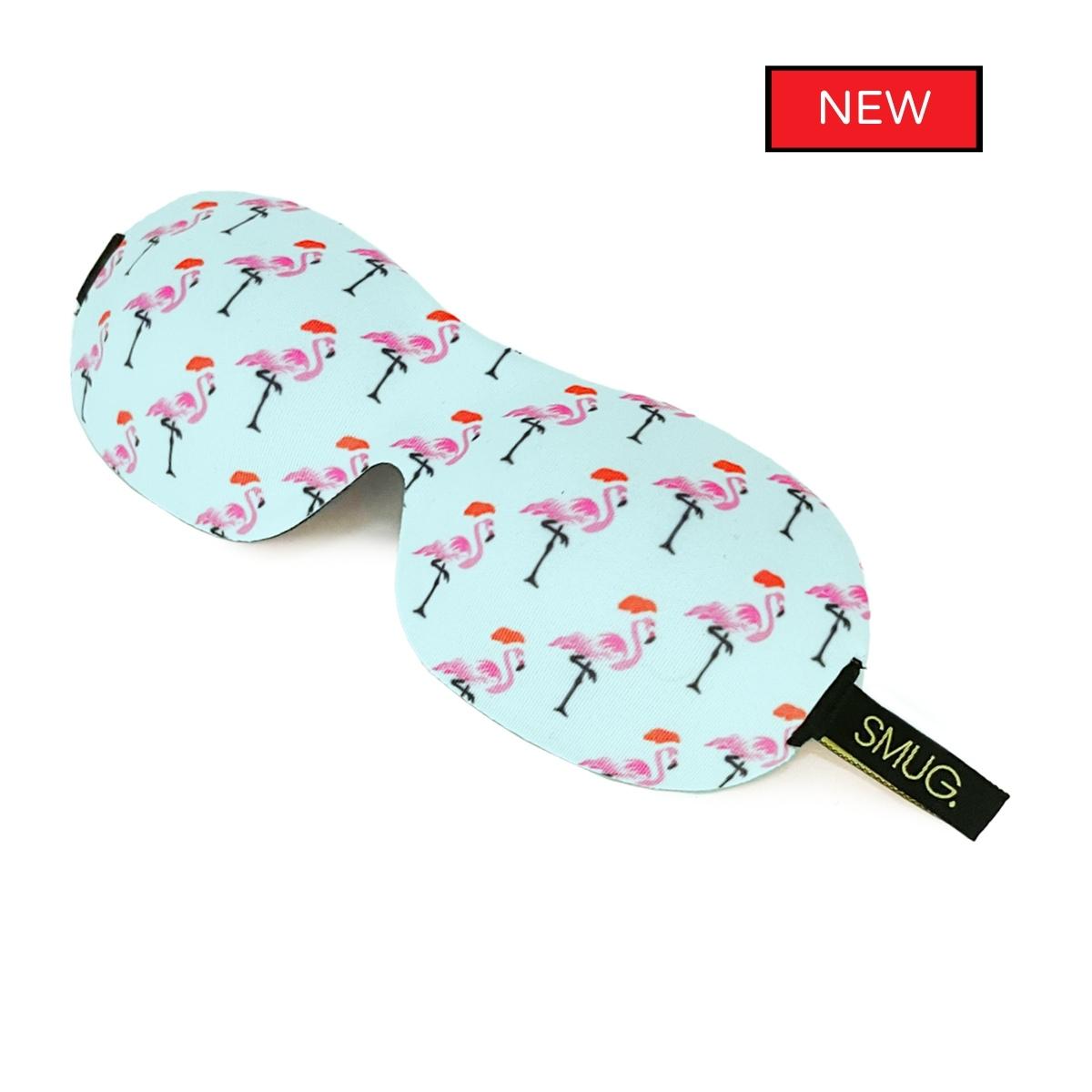 Contoured 3D Blackout Sleep Mask - Flamingo Martini Print