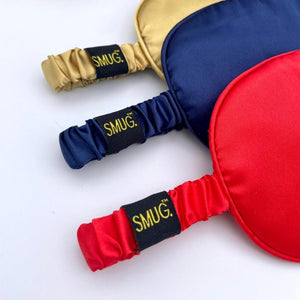 Satin Sleep Mask & Hair Scrunchie Set - Navy Blue