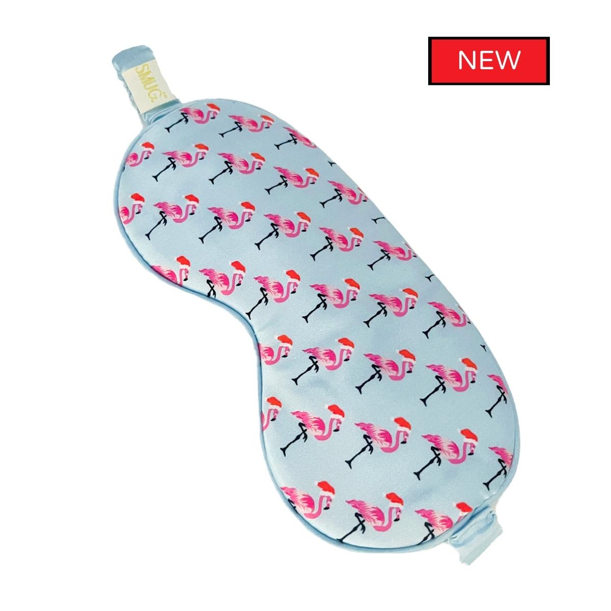 Satin Sleep Mask - Flamingo Martini Print