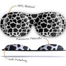 Contoured 3D Blackout Sleep Mask - Cow Print