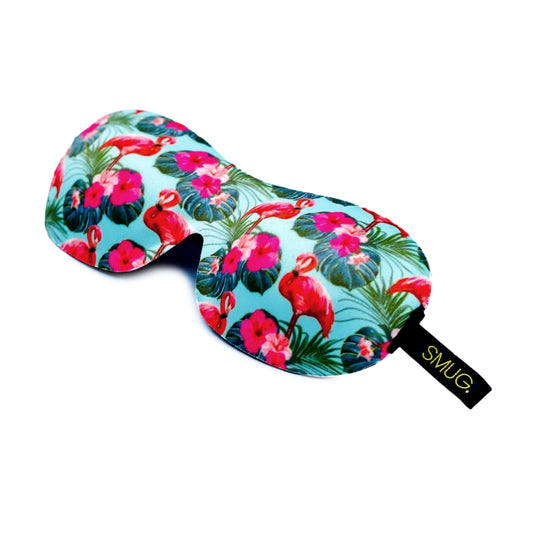 Contoured 3D Blackout Sleep Mask - Flamingo Print