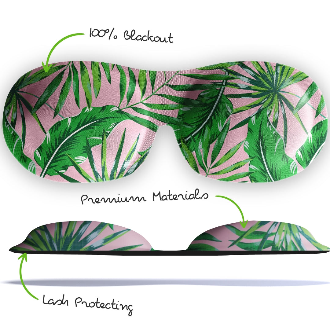 Contoured 3D Blackout Sleep Mask - Palm Print