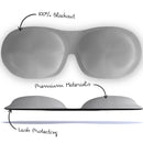 Contoured 3D Blackout Sleep Mask - Grey