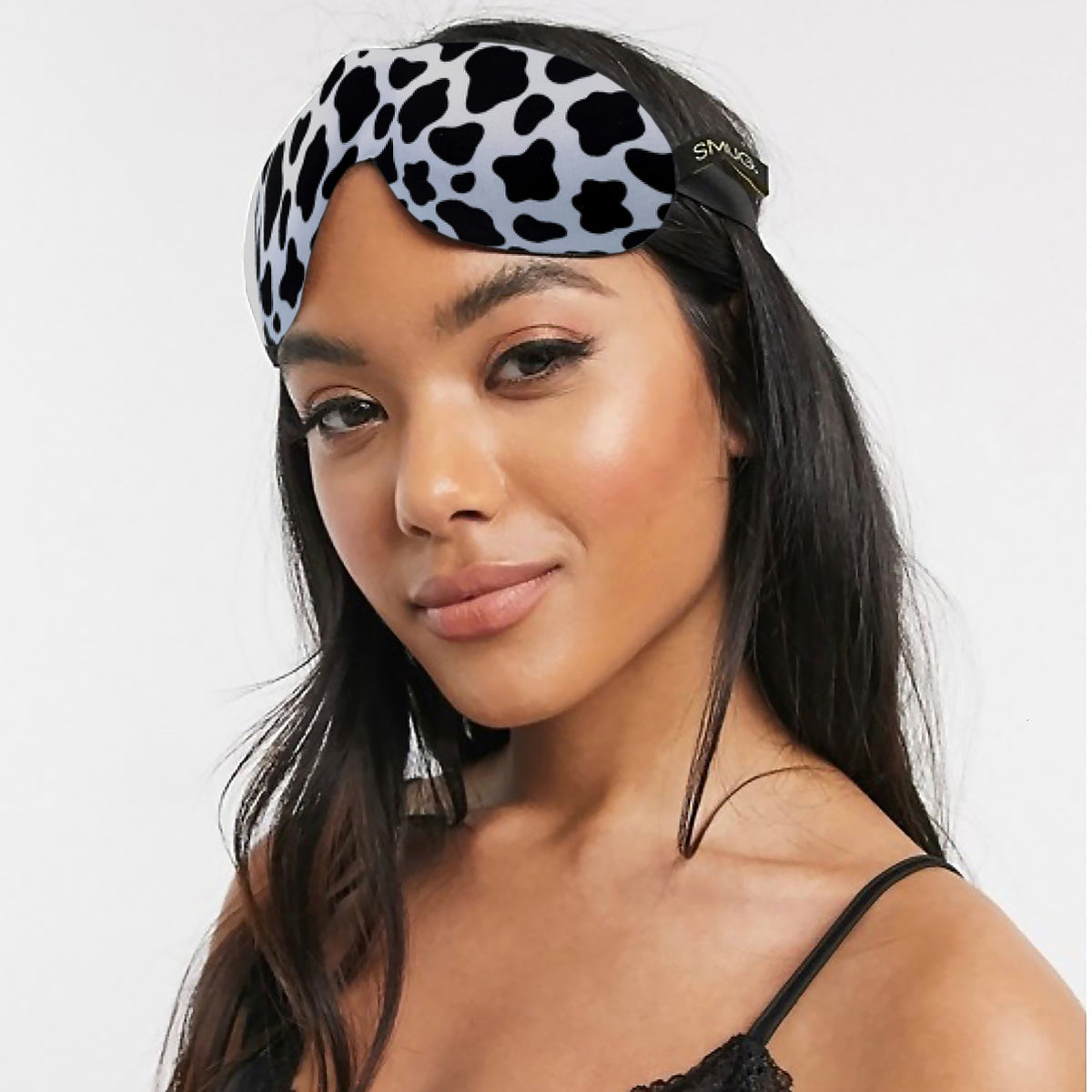 Contoured 3D Blackout Sleep Mask - Cow Print