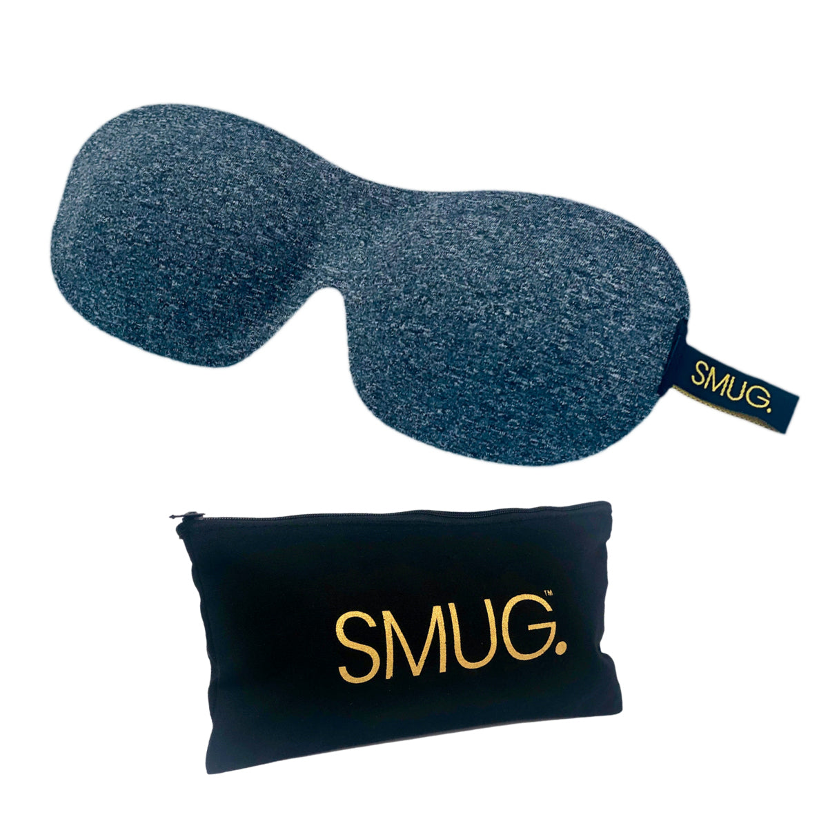 Contoured 3D Blackout Sleep Mask - Dark Grey Marl