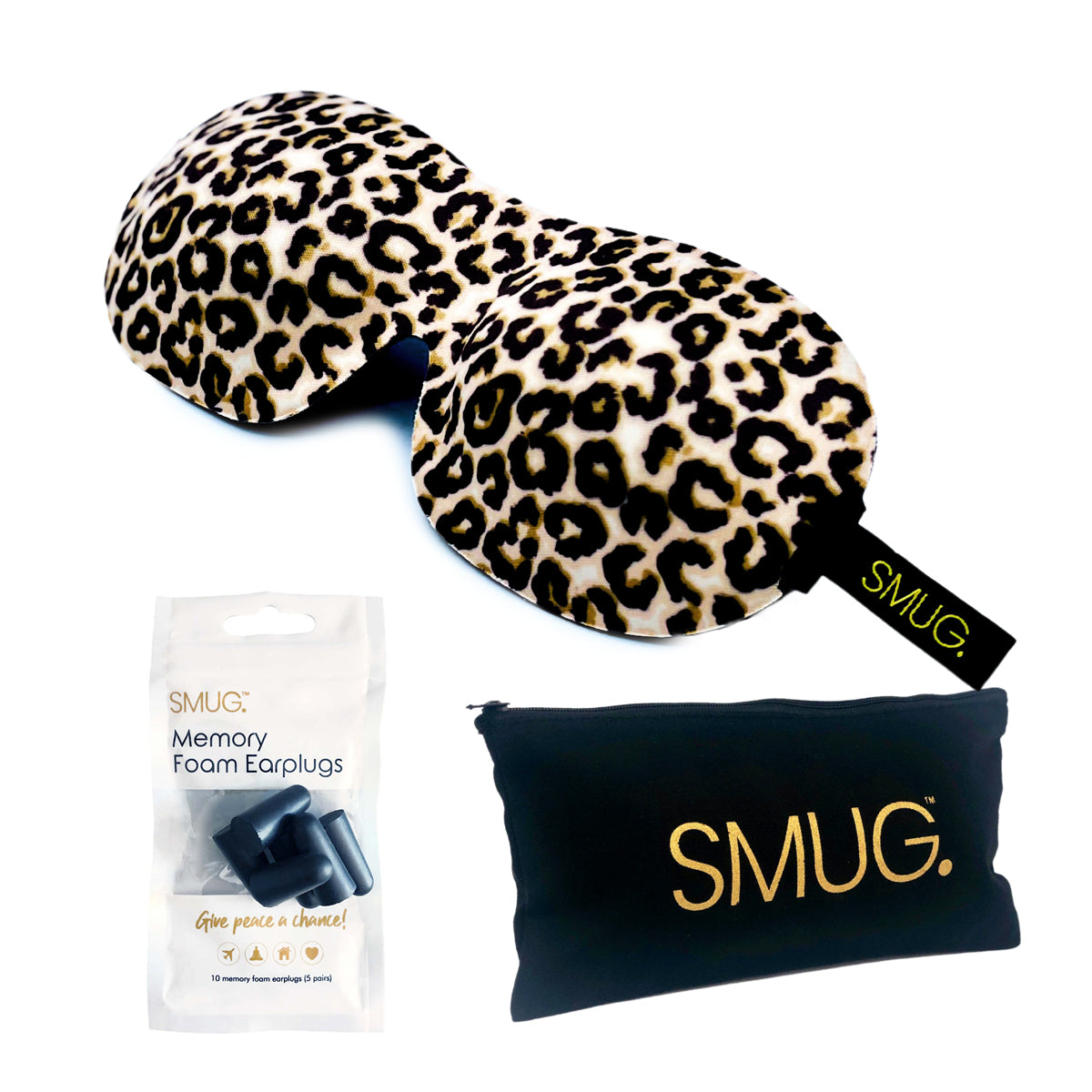 Contoured 3D Blackout Sleep Mask - Animal Print