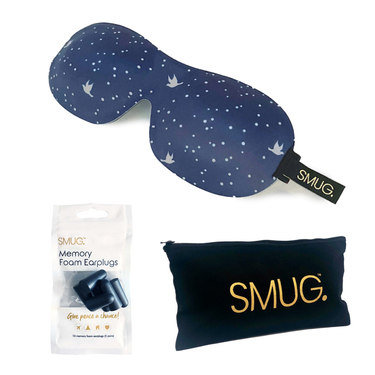 Contoured 3D Blackout Sleep Mask - Night Sky Print