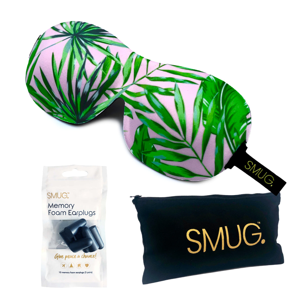 Contoured 3D Blackout Sleep Mask - Palm Print