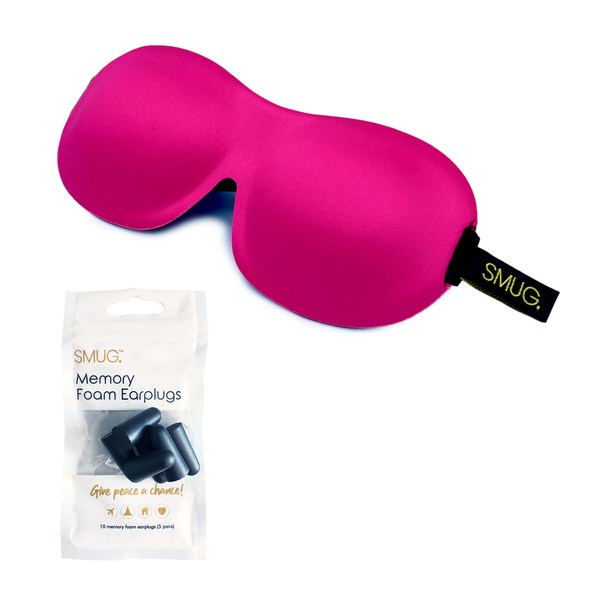 Contoured 3D Blackout Sleep Mask - Bright Pink