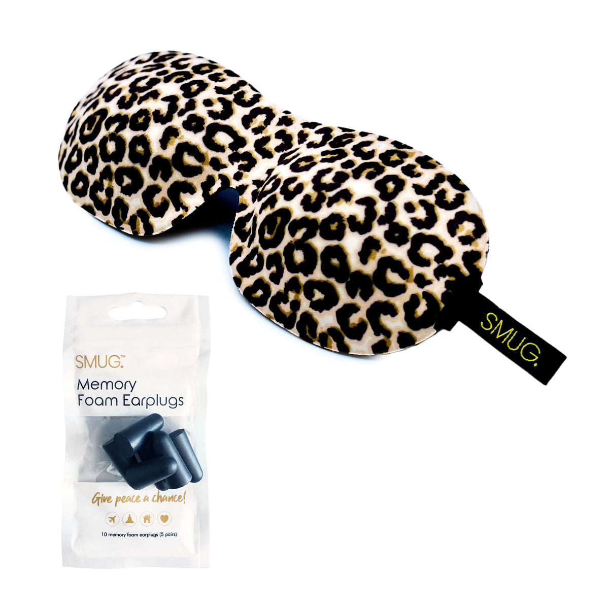 Contoured 3D Blackout Sleep Mask - Animal Print