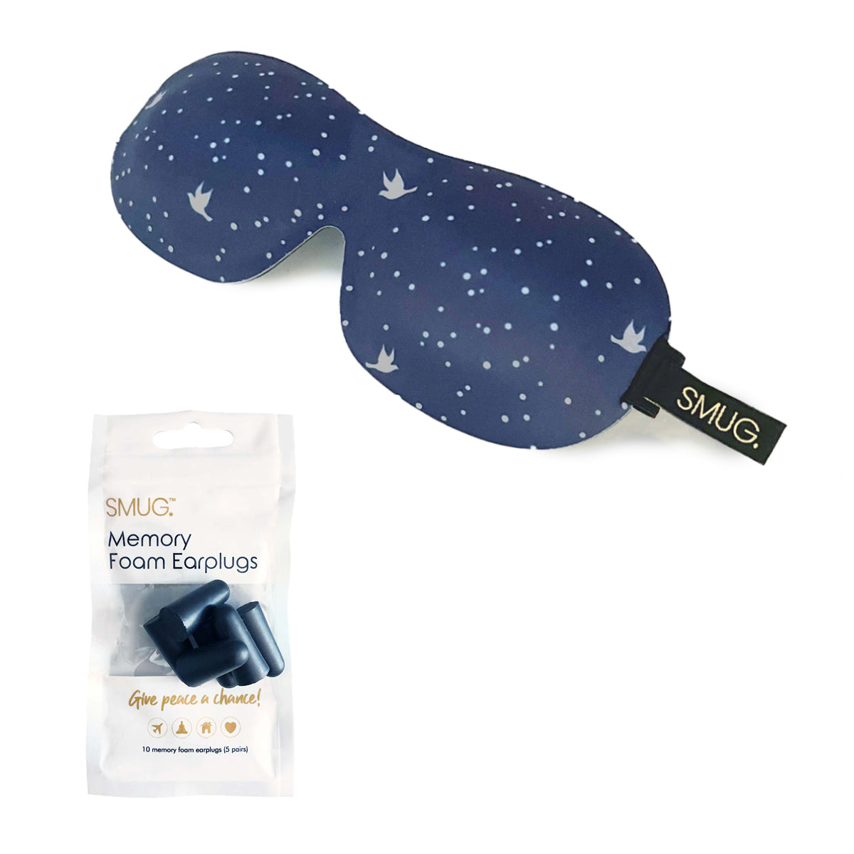 Contoured 3D Blackout Sleep Mask - Night Sky Print