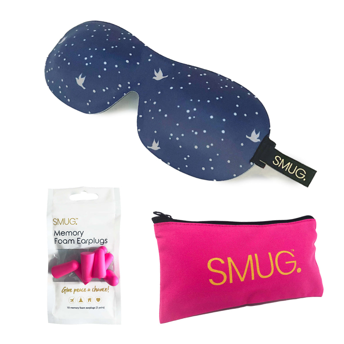 Contoured 3D Blackout Sleep Mask - Night Sky Print