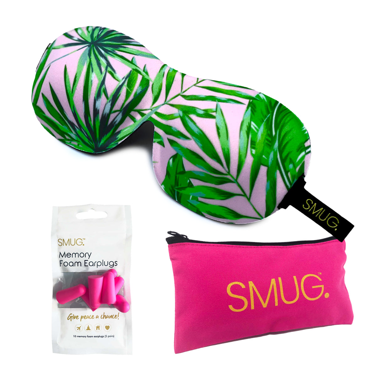 Contoured 3D Blackout Sleep Mask - Palm Print