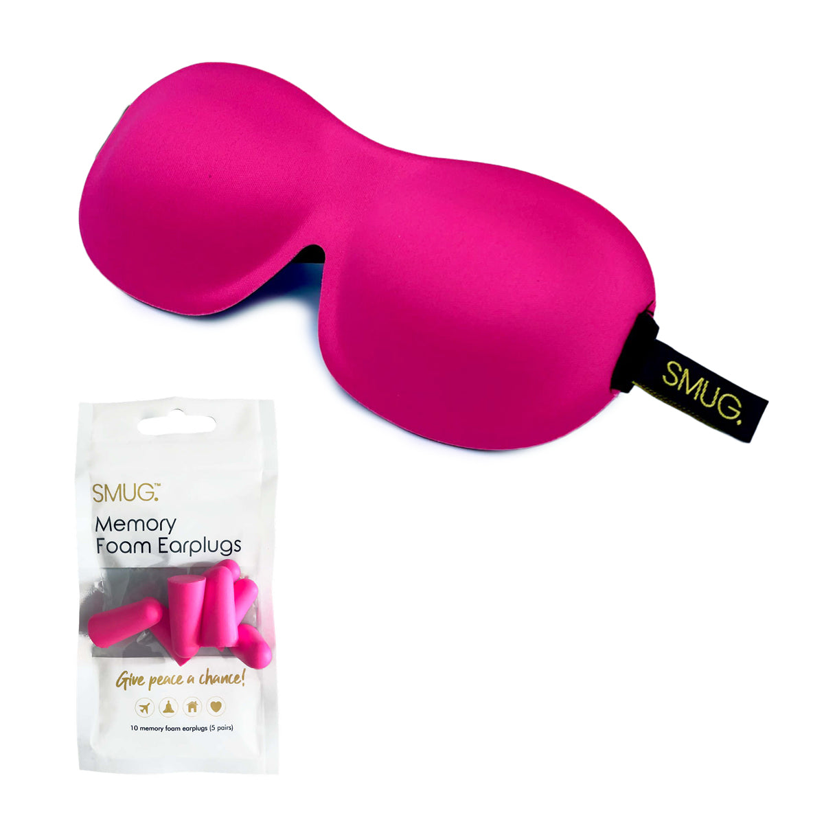 Contoured 3D Blackout Sleep Mask - Bright Pink