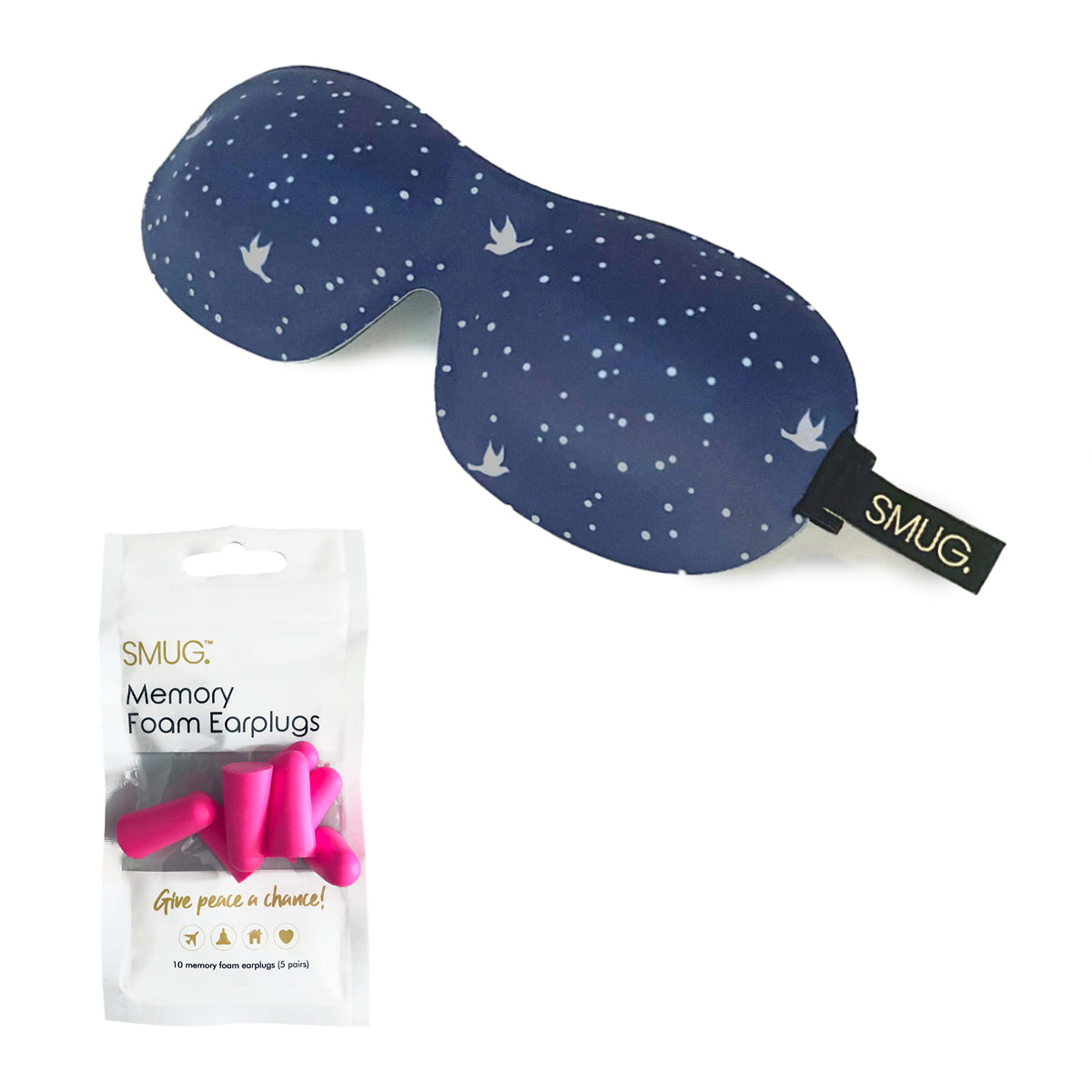 Contoured 3D Blackout Sleep Mask - Night Sky Print