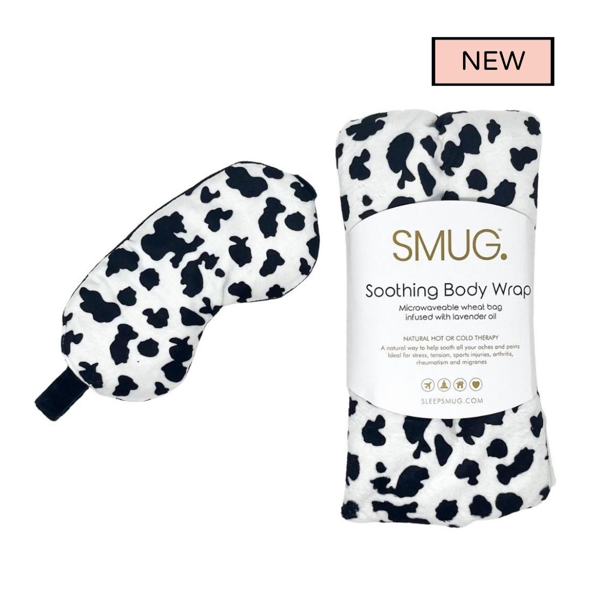 Deep Pressure Therapy Eye Mask & Soothing Body Wrap Set - Cow Print