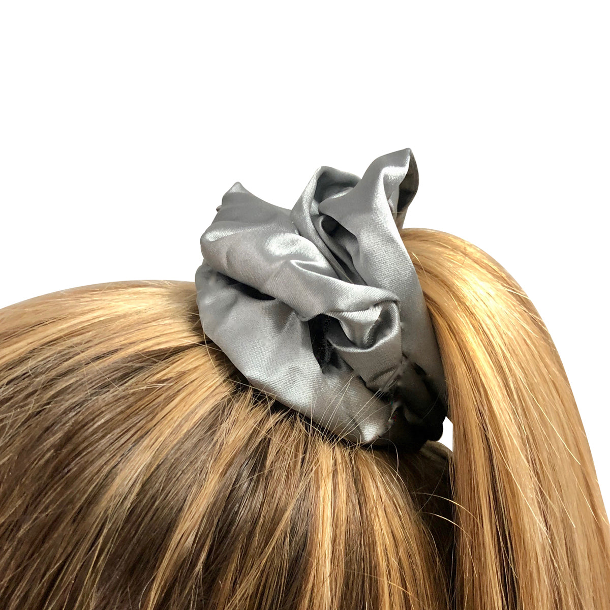 Hair Scrunchies Multipack Set - Grey, Black & Pink