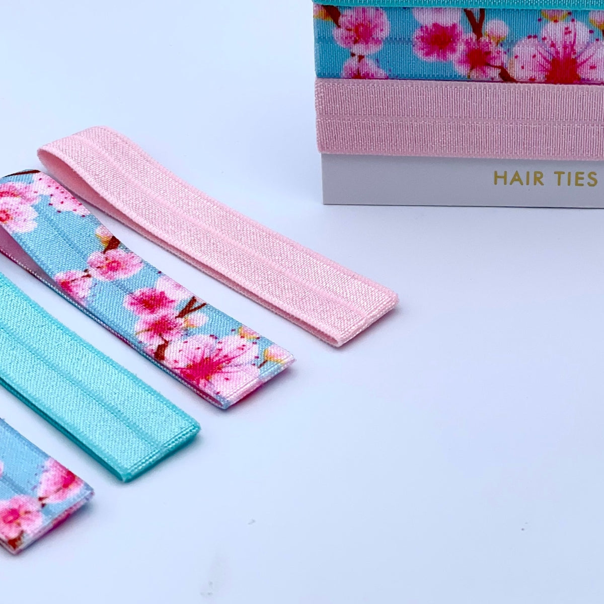 Hair Ties Set - Cherry Blossom Print