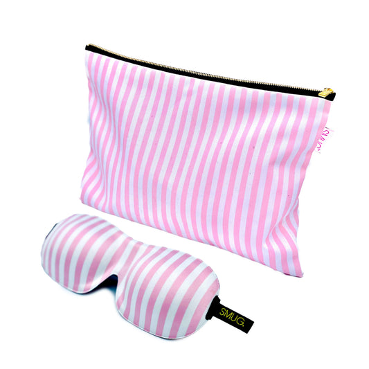 Contoured Sleep Mask & Accessories Bag Set - Candy Shop Print